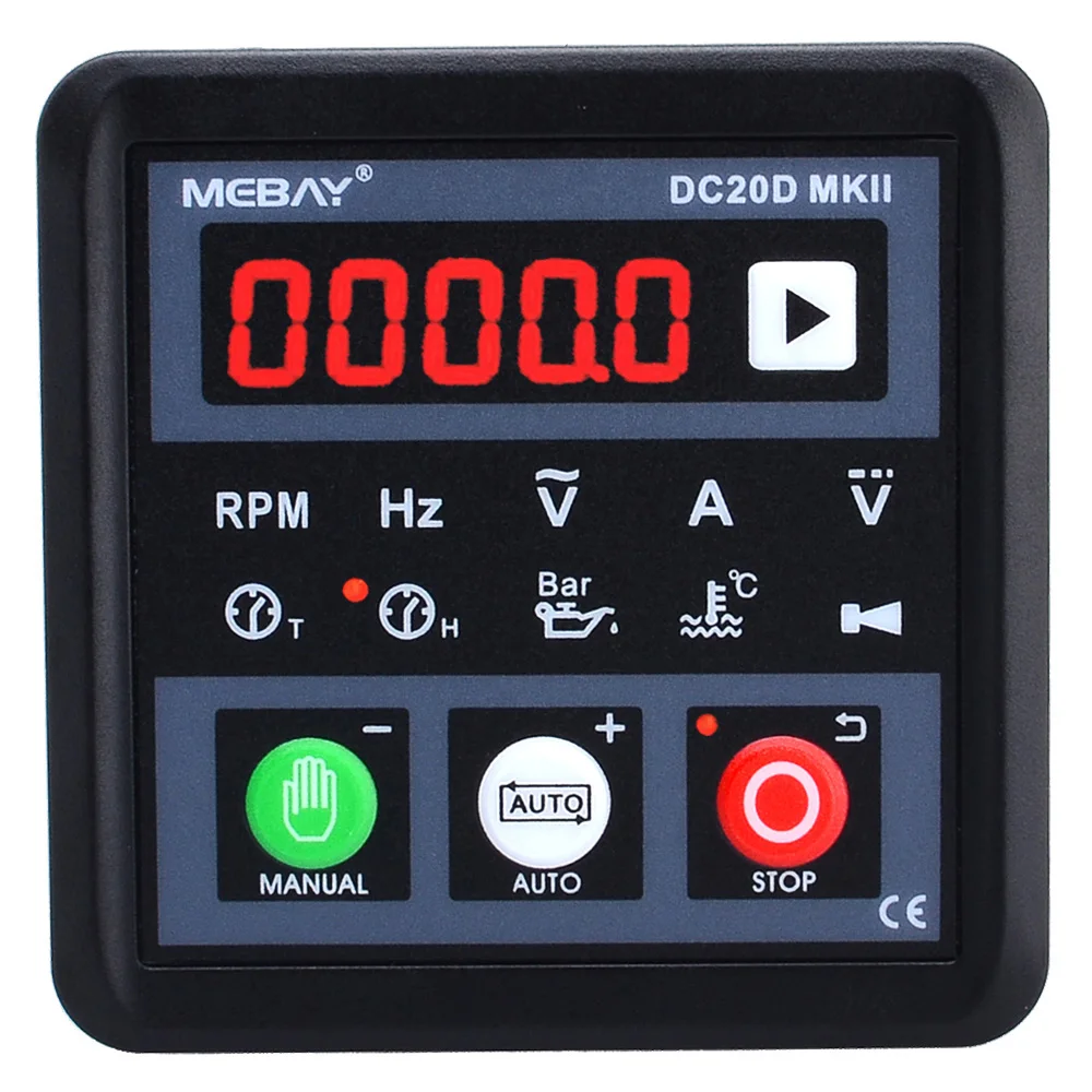 MEBAY DC20D MKII Electronic Generator Controller Module Control Panel for Diesel/Gasoline Engine with RS485 Communication Port