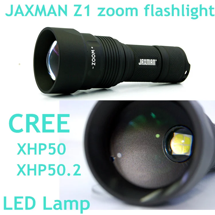 JAXMAN Z1 with 26350 battery Zoom Flashlight Torch shorter size CREE XHP50/XHP50.2 LED free shipping