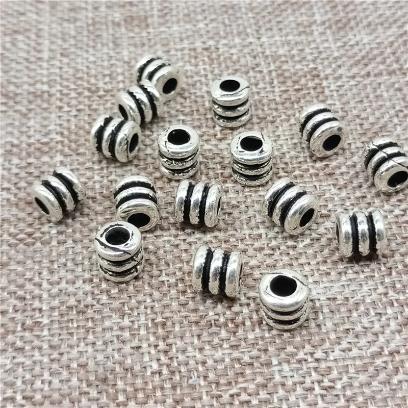 6 peças de 925 prata esterlina pequeno espaçador contas 2.5mm buraco para pulseira colar