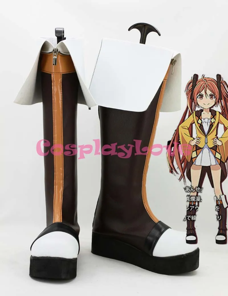 

Black Bullet Aihara Enju Cosplay Shoes Boots Hand Made Custom-made For Halloween Christmas CosplayLove