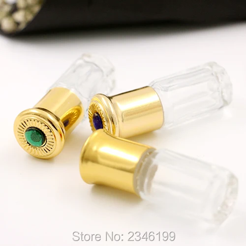 3ML 50pcs/lot Empty Glass Perfume Bottle, DIY Essential Oil Glass Roll on Bottle, Small Top Quality Perfume Glass Packing Bottle