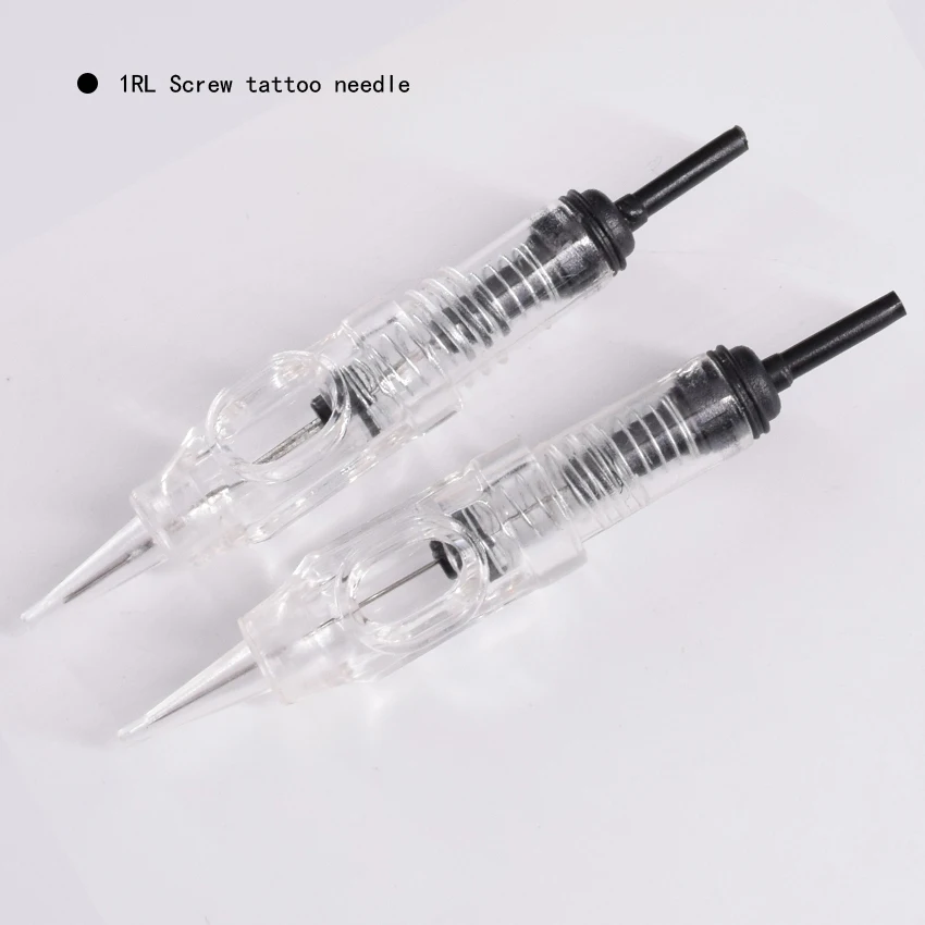 

Tattoo Needle Screw 1RL 10pcs Sterilized Permanent Makeup Pen Machine Needles Tips Supply for Eyebrow lip Microblading Supplies