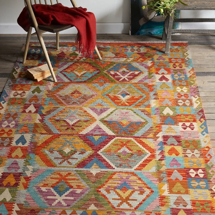 

Afghanistan Manual Weave Wool Geometry Northern Europe Modern Kilim Nation Wind Carpet Land Pad Tapestry