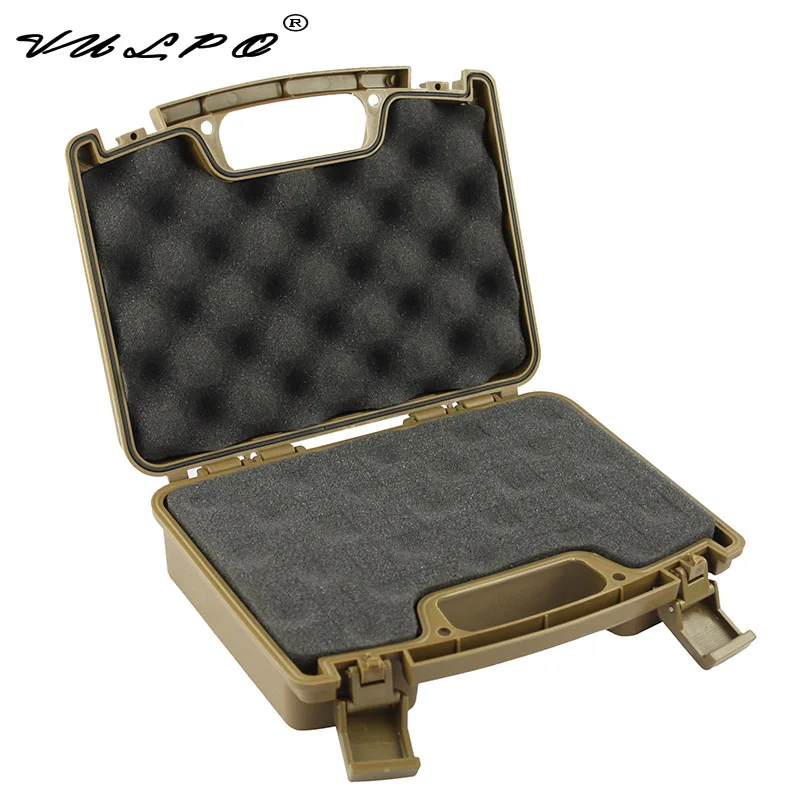 VULPO ABS Pistol Case Tactical Hard Pistol Case Gun Case Padded Foam Lining for Hunting Airsoft Boxs