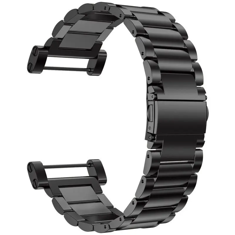 Replacemet Stainless Steel Classic Bracelet Watch Band Straps & Tools for Suunto Core All Black Sport Watch