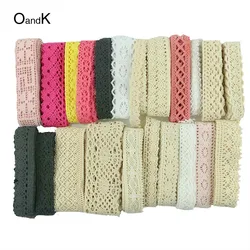 20 pcs/TOTAL 20YARD mixed Knitted Cotton Lace Ribbon Beige Color DIY Handmade,Wedding Party/Craft & Gift Packing/Child