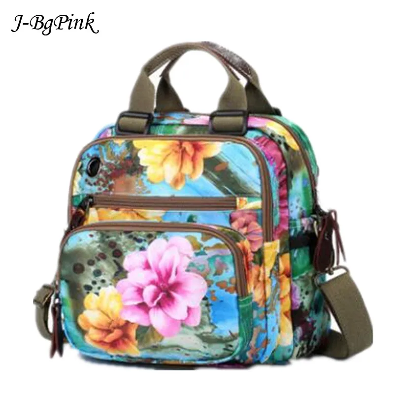 Backpacks woman 2024 pink New Multifunction Rose flowerBackpacks Harajuku style For Women Waterproof nylon Backpacks Mother bag