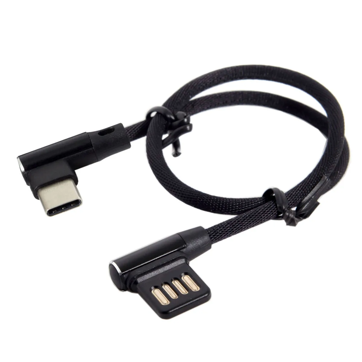 15CM USB-C 3.1 Type-C angle MALE to Left Right Angle 90 Degree USB 2.0 dual Elbow Data charging Cable for Tablet & Phone V8