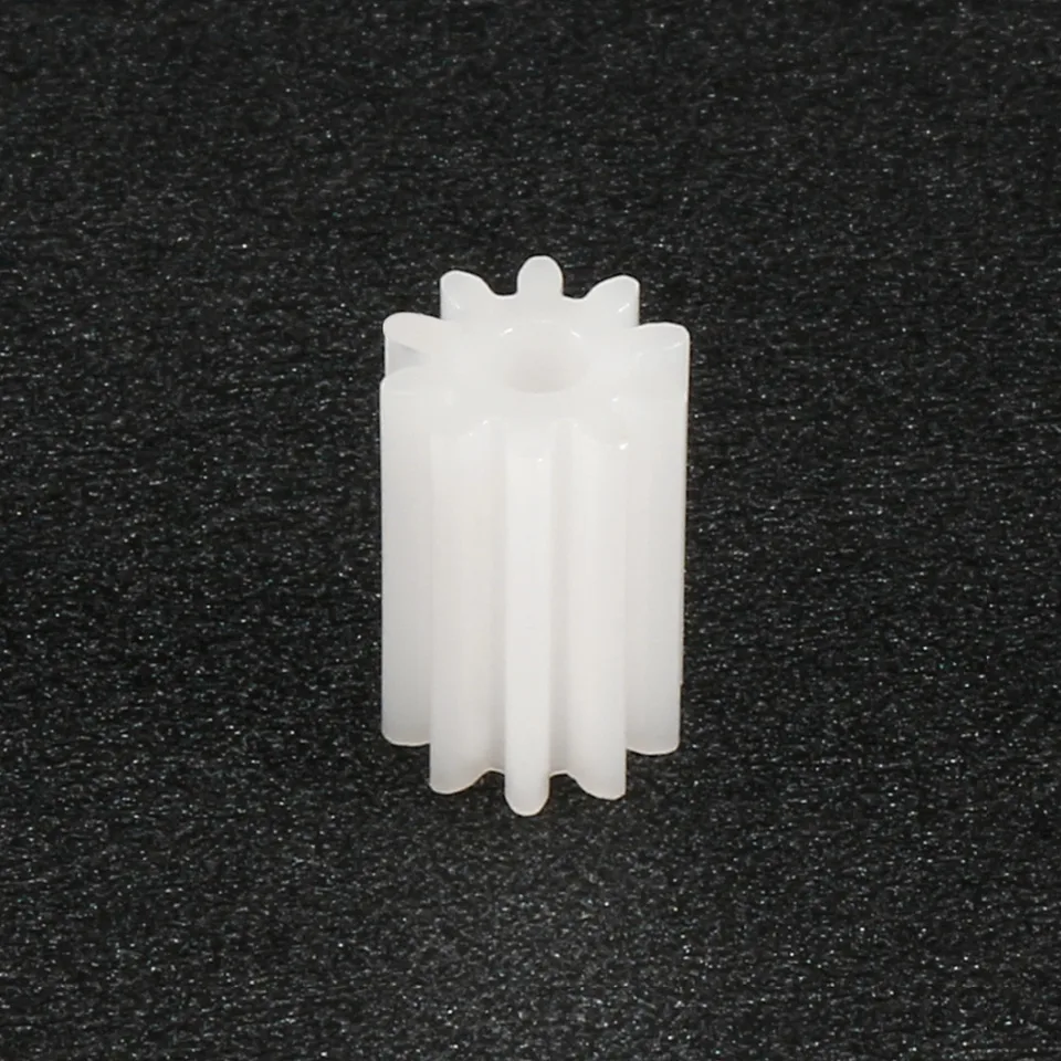 100 Engranajes De Motor De Plástico De 10 Dientes – 6x4.8 Mm, Módulo 0.5 Para Coches RC Y Proyectos DIY, Azul