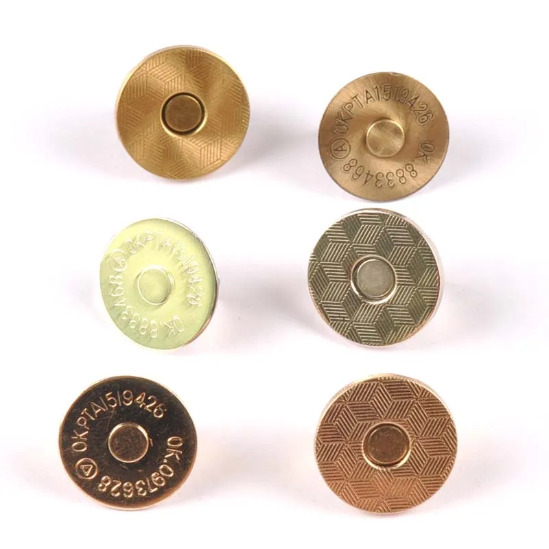 10set copper high Magnetic Snap Fasteners Clasps Buttons Handbag Purse Wallet Craft Bags Parts Accessories 10mm 14mm 18mm cp2110