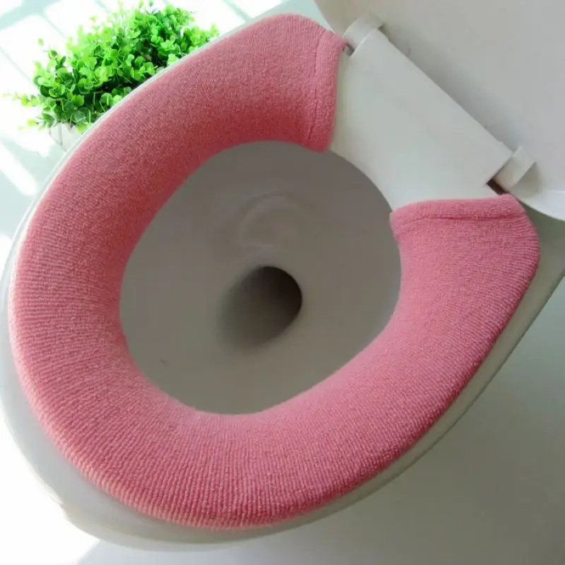 1 Piece Winter Toilet Seat Coral fleece Thicken Carpet Toilet Seat Cover Soft Comfortable Baby Potty Seat Overcoat Toilet Case