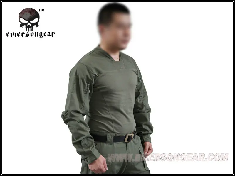 Emersongear-military tactical shirt, olive-style, army style, Army, Salos, LT, Halfshell, combat operation, em8582