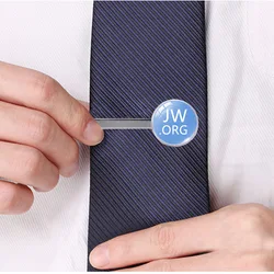 2018 New Steampunk Jehovah's Witnesses Tie Clip JW.ORG High Quality Clip Round Hand Craft Jewelry Glass Dome Clips