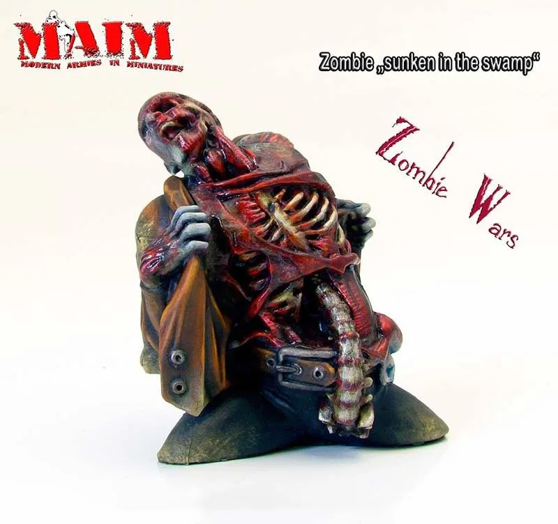 New Unassembled 1/10 Zombie Sunken in the Swamp bust    Resin Kit DIY Toys Unpainted resin model