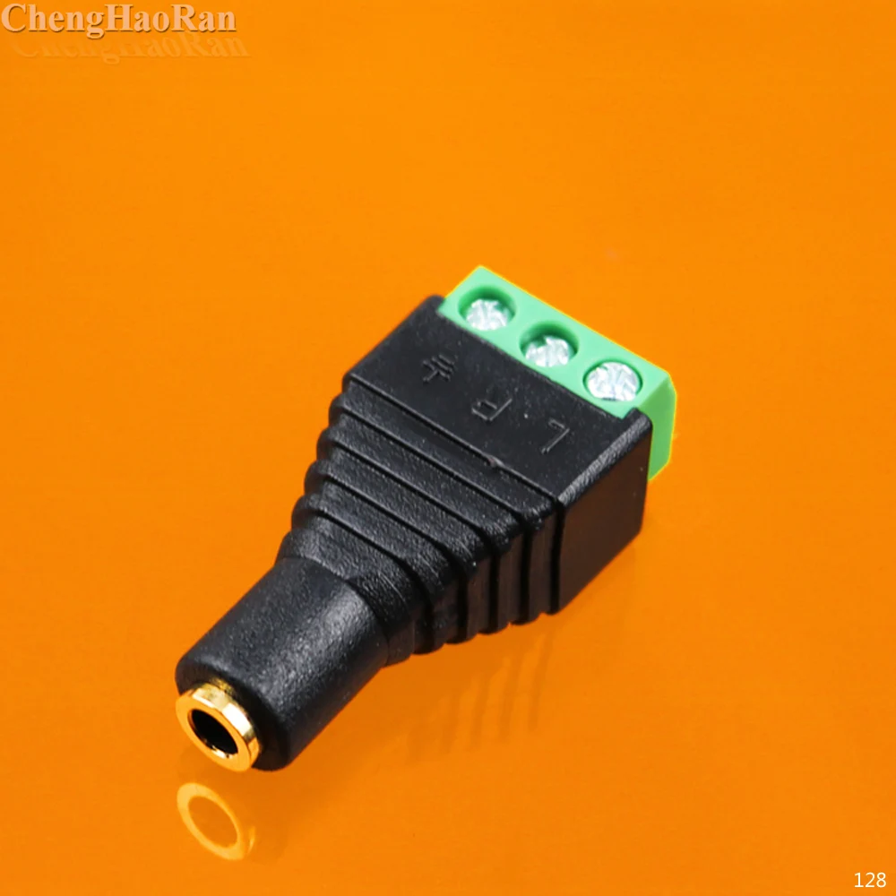 

ChengHaoRan 2pcs 3.5mm stereo plug back-end screw connection 3.5 audio AUX plug-free solder joint