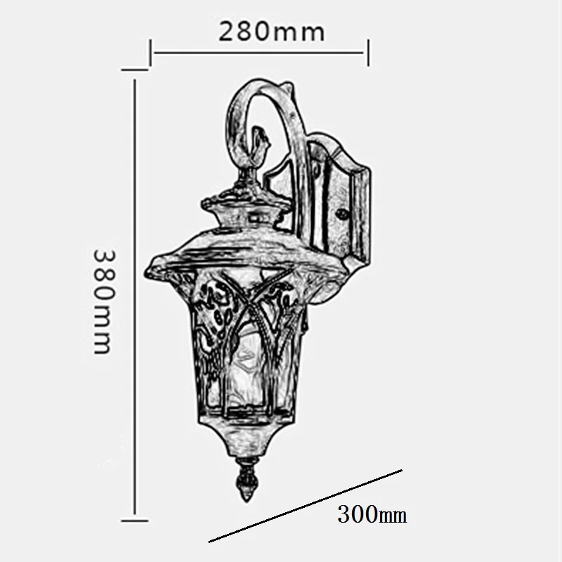 Aluminum Vintage Outdoor Lights Garden Pathway Antique Sconce Country Modern Lighting Glass Led Technology Of Wall Lamp