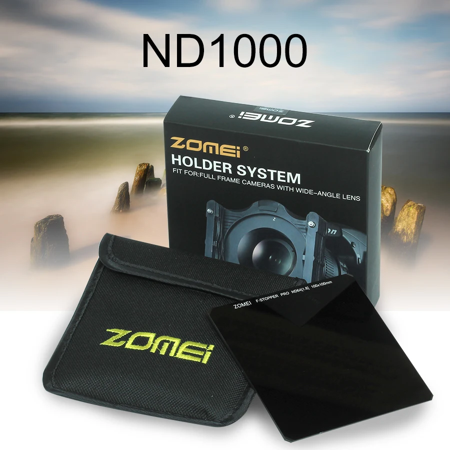 ZOMEI PRO ND3.0 ND1000 10 Stops HD Optical Glass Neutral Density ND Square Filter 4 x 4