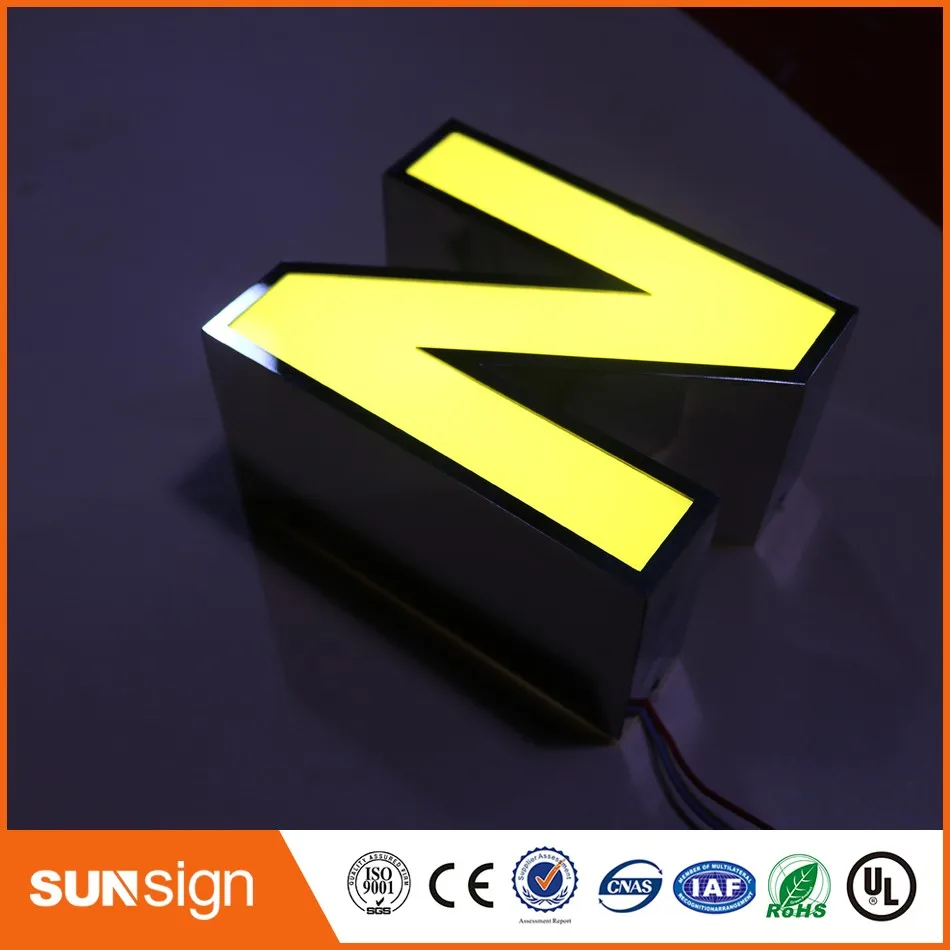 Chain stores stainless steel letters 3D LED letter