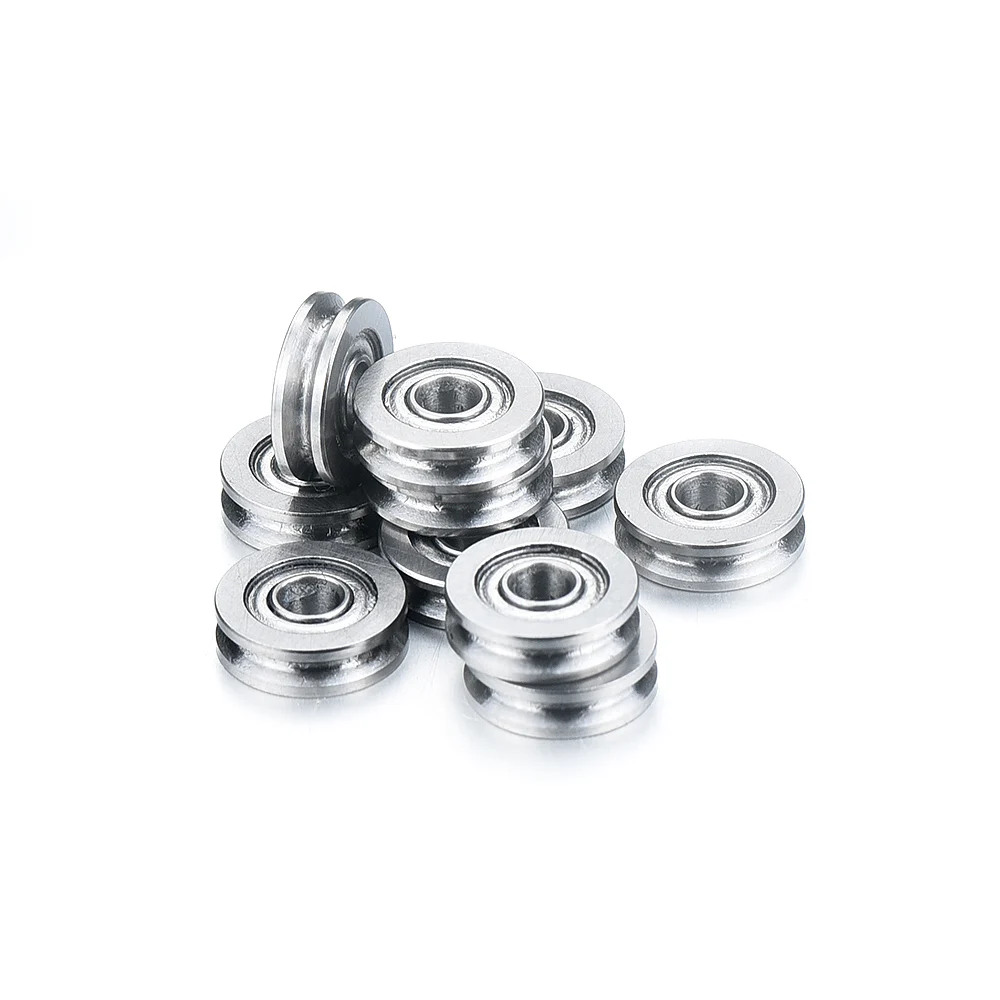 

10Pcs/Pack 3*10*3mm Track Pulley Bearings With U-shaped groove U603 round High Quality Bearing set for high speed Turn