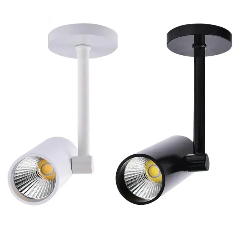 Dimmable 15W COB LED Track Light COB Chip Equal to 100w Halogen Lamp Rail Light Spotlight Black or White