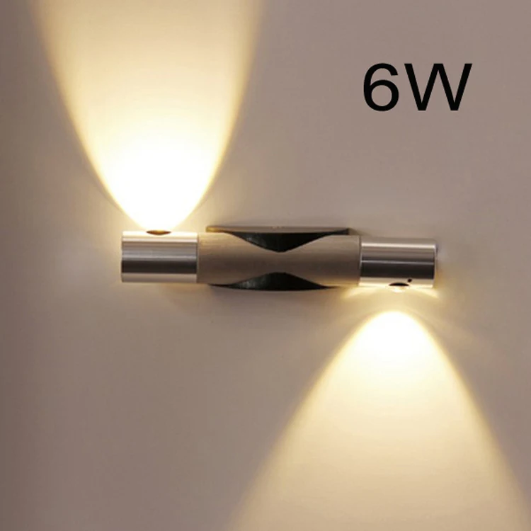 Hot sell 6W Modern Aluminum LED Wall lamp AC85-265V  hotel restroom bathroom bedroom 360 rotation led wall light free shipping