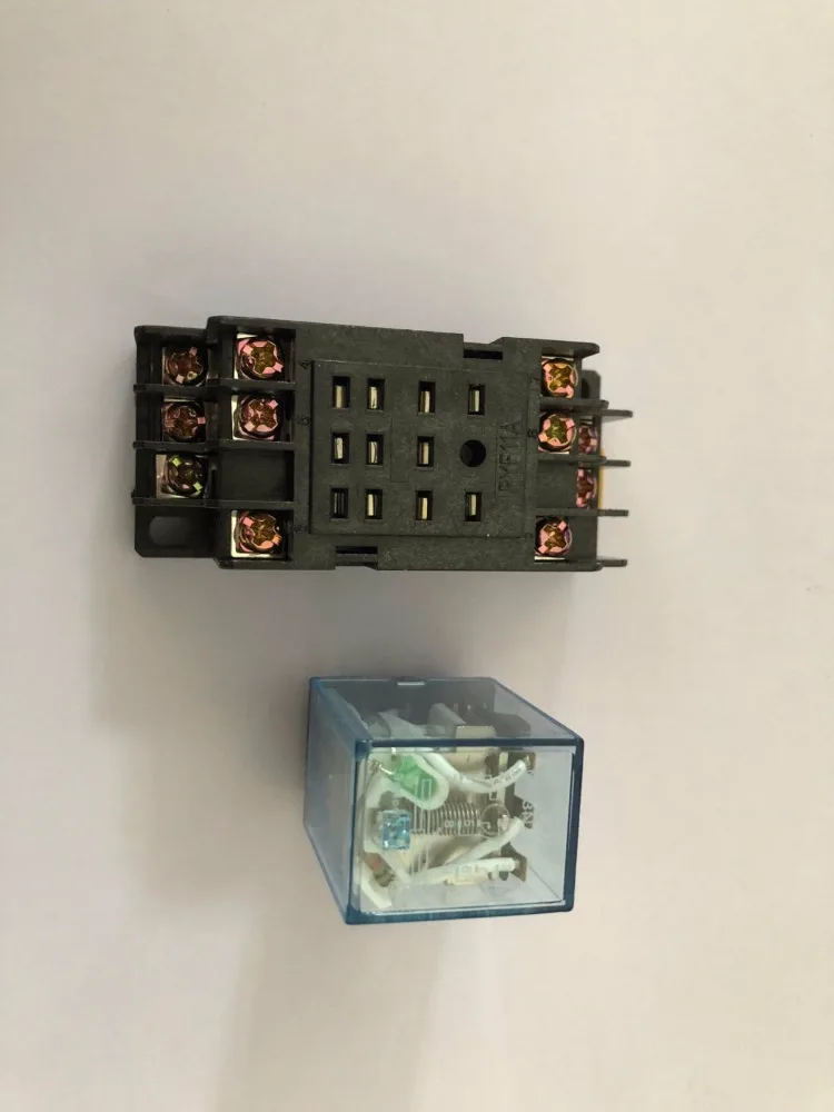 Power Relay MY3NJ 12V 24V DC 110V220V AC  Coil Miniature Relay 3NO 3NC 11 Pins 5A 240VAC MY3N-J HH53P With PYF11A Socket Base