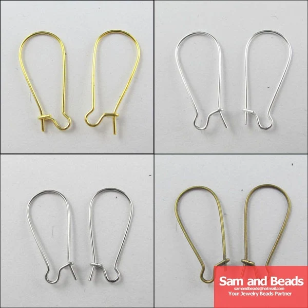 

Free Shipping 150Pcs/pack Earring hooks Kidney Earring Wire Earwire 8x17mm Gold Silver Plated For Jewelry Making Craft DIY