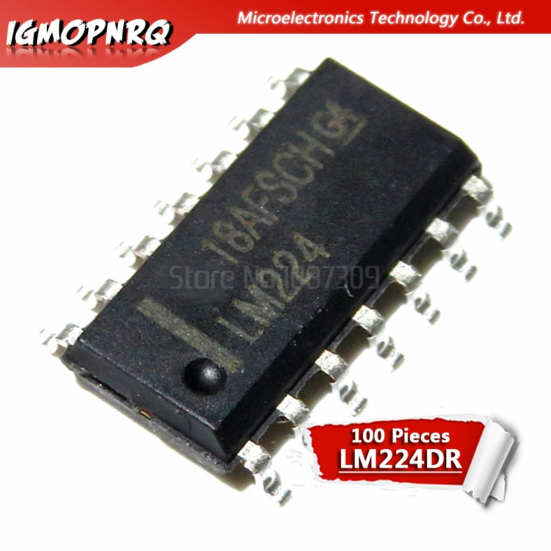 100pcs New LM224 LM224DR SOP-14 Four operational amplifier IC