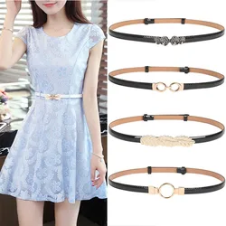 New Fashion Thin Belts For Women Flower Hasp Woman Patent Leather Female strap Belt dress adjust cintos femininos black wedding