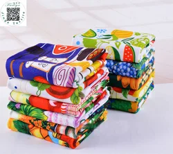 Free shipping Hot sale 5pcs/lot Microfiber absorbent kitchen towel,dish cleaning cloth,Colorful Printed tea towels cooking tools