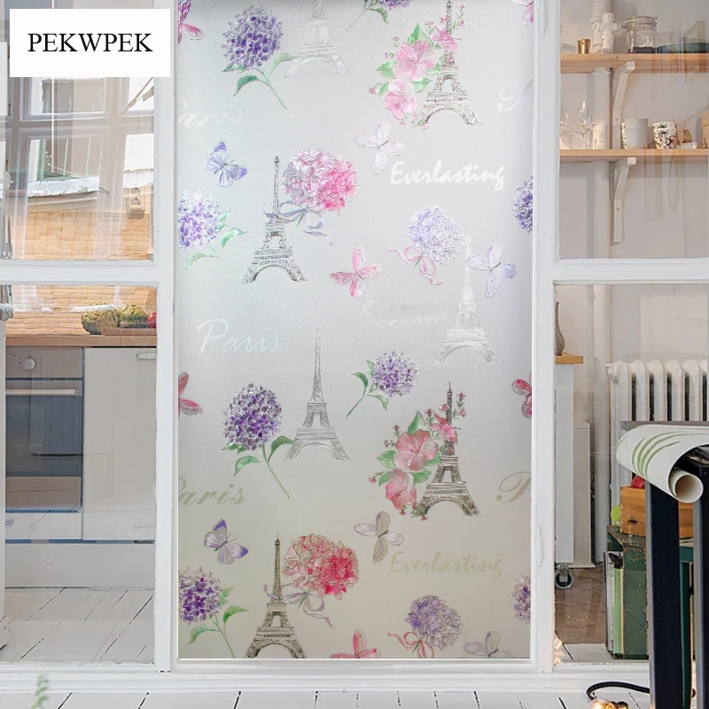 3D frosted color film for window, decorative sticker, embossed glass, static, embossing, love, love, 45, 60, 90x200cm