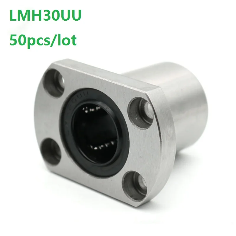 50pcs/lot LMH30UU LMH30  Flange Linear Bearing CNC Linear Bushing for 3D printer parts Rods