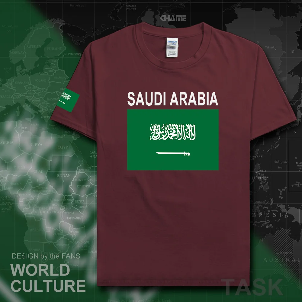 Kingdom of Saudi Arabia t shirts man 2017 t-shirt nation team tshirt 100% cotton gyms meeting fans streetwear tops Saudi Arabian