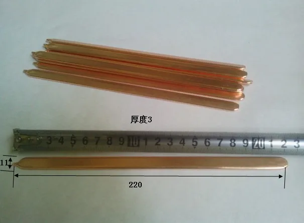 5pcs 100~500*11*3mm DIY Sintered heat pipe / copper tube heat pipe radiator / Thermal conductivity of pure copper tube heatsink