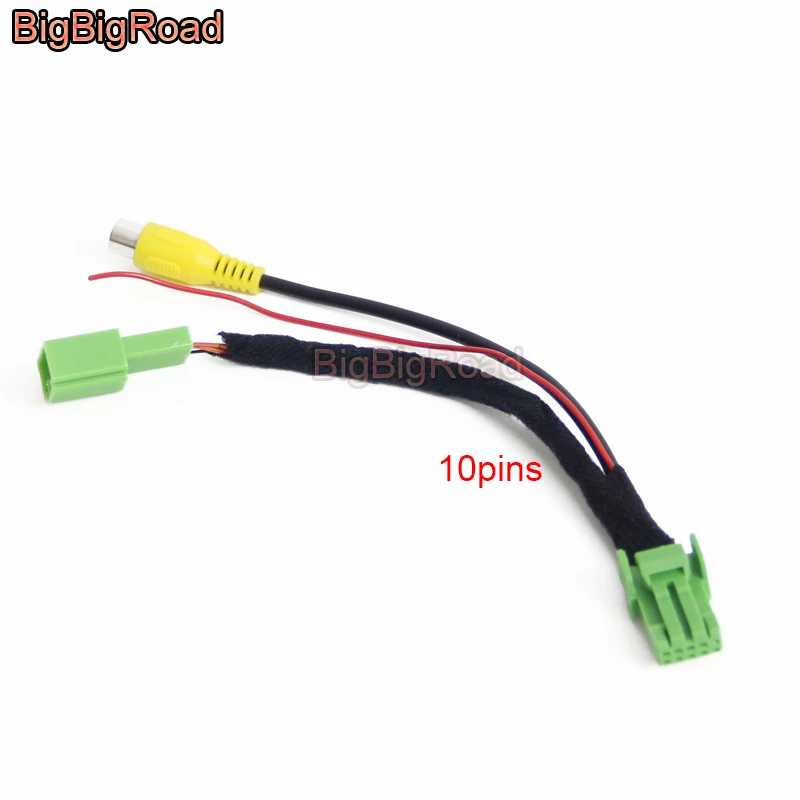 BigBigRoad For Suzuki SX4 S-Cross Maruti New SX4 Car Adapter Connector Wire Cable Rear View Camera Original Video Input RCA