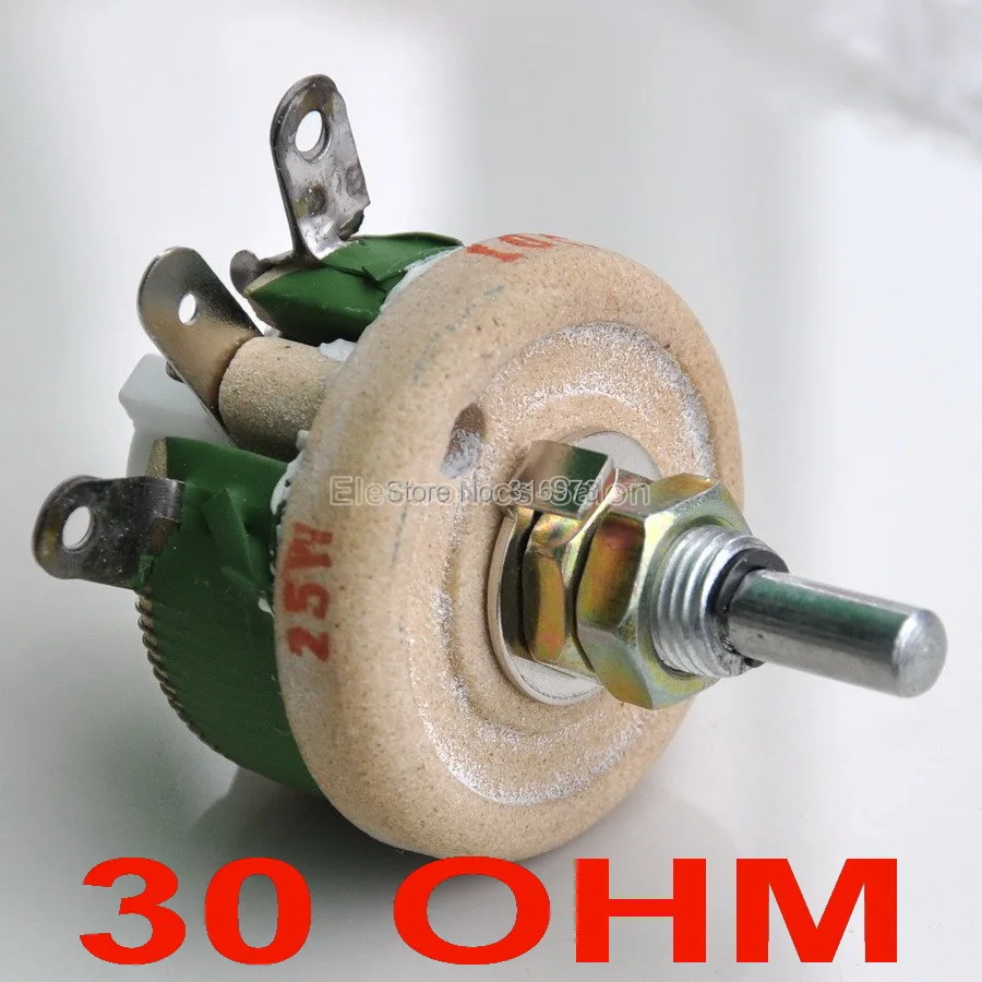 

(10 pcs/lot) 25W 30 OHM High Power Wirewound Potentiometer, Rheostat, Variable Resistor, 25 Watts.