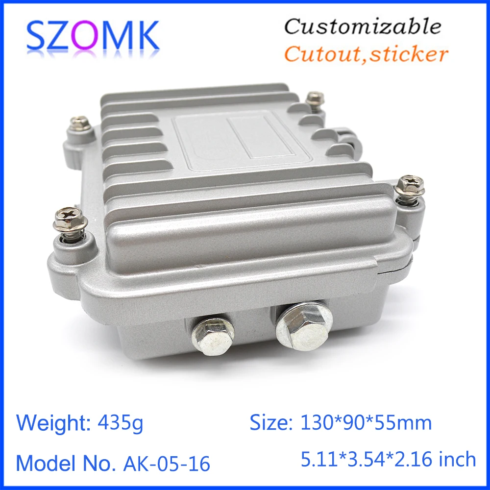 1Piece Cast aluminum amplifier housing IP68 waterproof Sealed box housing for electronics SZOMK junction box for outdoor case