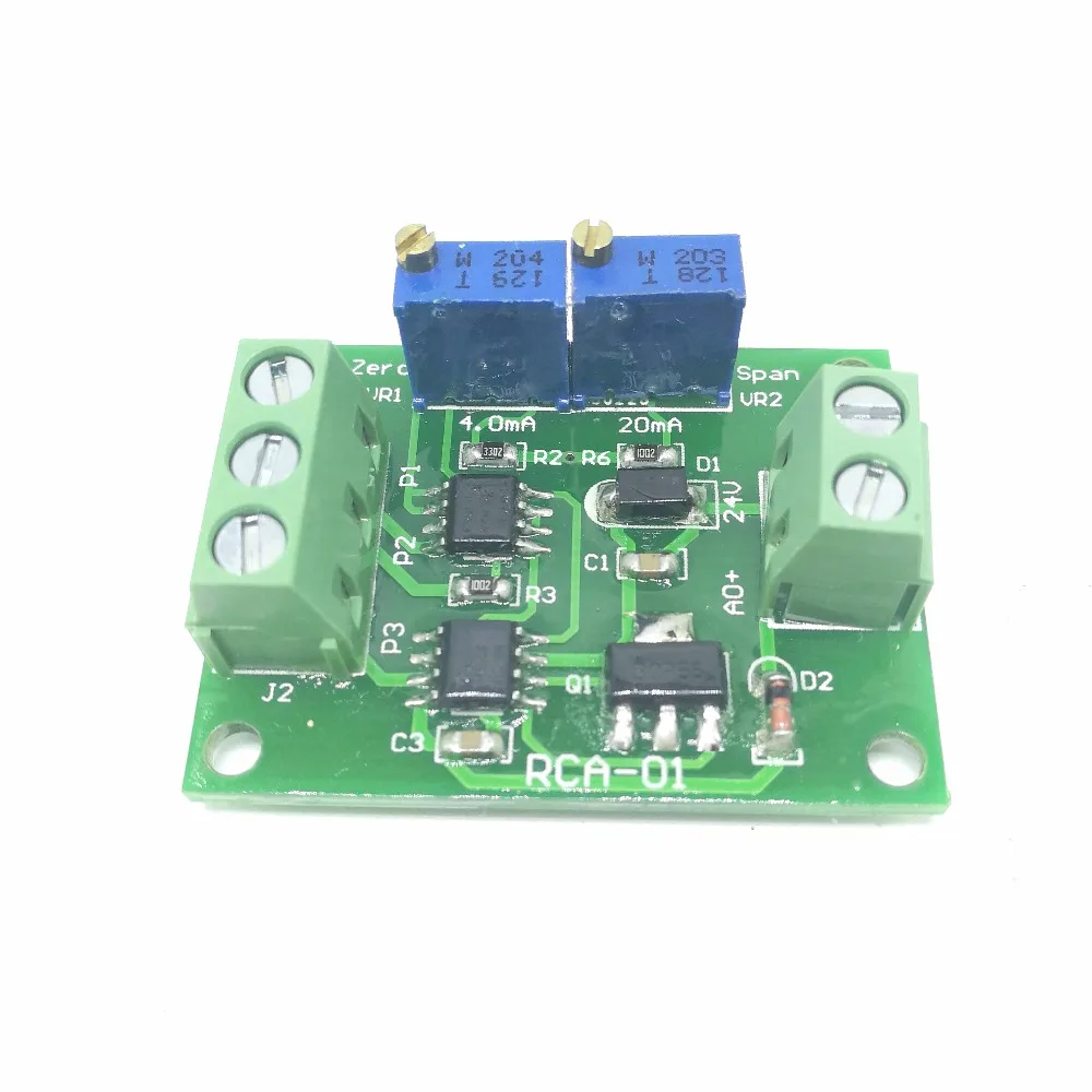 Potentiometer resistance 1k/5k/10k/50k to 4-20mA current signal module XTR115 transmitter occurs