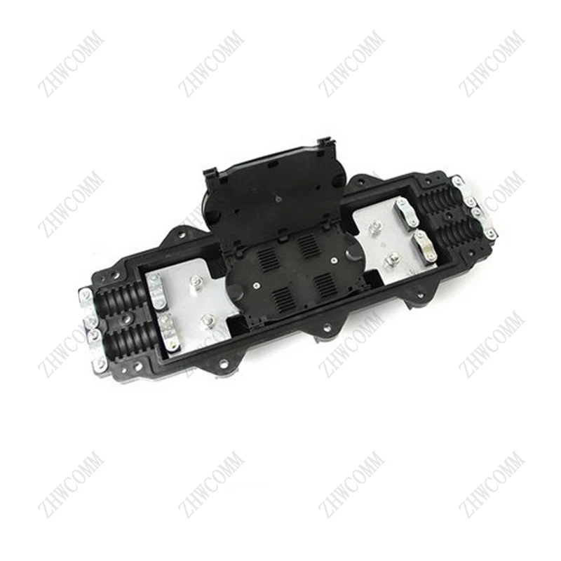 High quality FTTH FTTX Horizontal Type Fiber Optical Splice Box  2 inlets 2 outlets 48 core fiber optic splice closure box