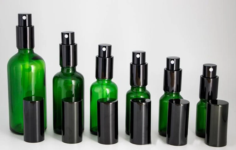 

Large Stock ! Green Glass Spray Bottle 10ml 15ml 20ml 30ml 50ml 100ml Empty Perfume Bottles with Mist Sprayer Pump Free Shipping