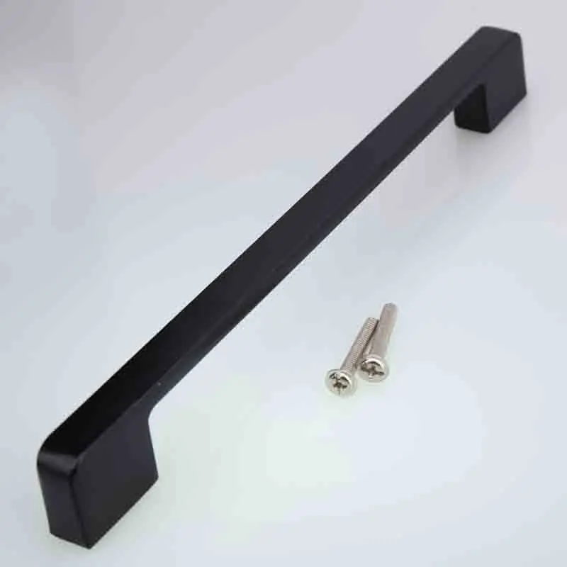 

192mm black wardrobe kitchen cabinet dresser door handles modern simple antique black furniture door handles pulls knobs 7.6"