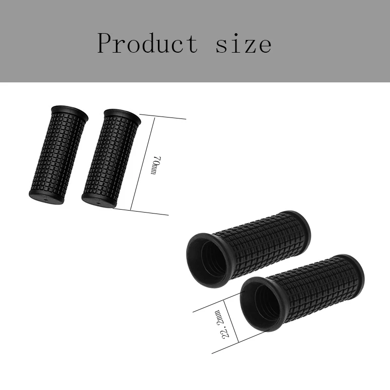 2pcs 70mm Bicycle Grips Short Handle Rubber Non Slip Cycling Scooter MTB Bike Parts