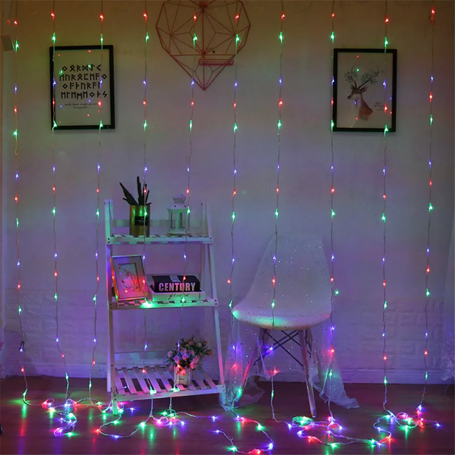 6*3M 3*6M LED Waterfall String Light Outdoor Curtain Icicle Light Meteor Shower Rain Light Christmas Wedding Garland Light