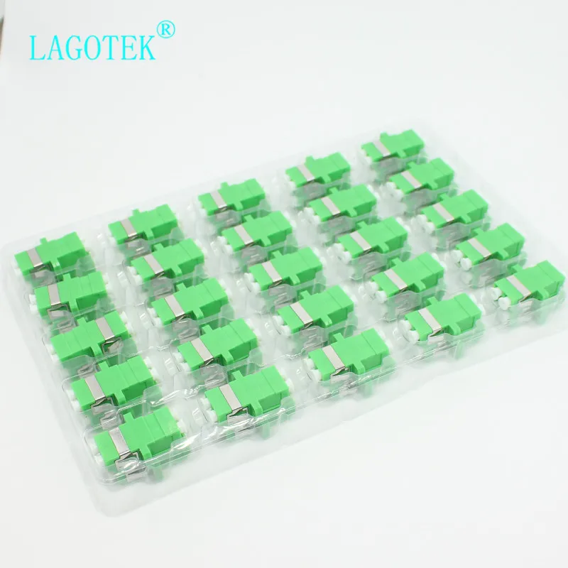 25/50/100/200Pcs LC APC Duplex single-mode Fiber optic Adapter LC Optical fiber coupler LC APC Fiber flange LC connector