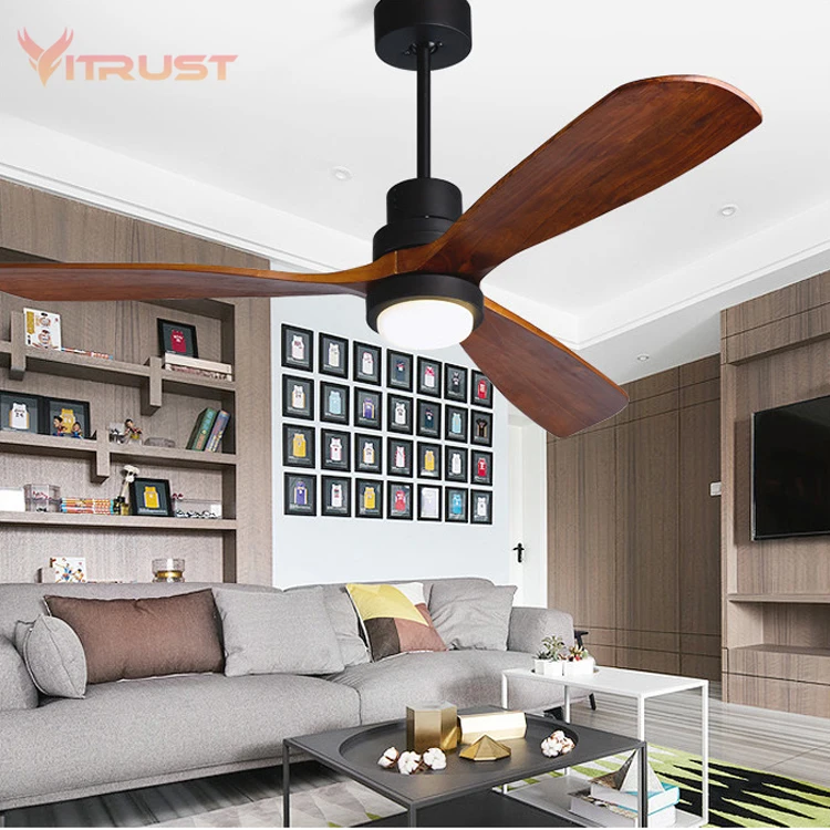 

Retro Ceiling Fan Light LED Fan Chandelier Wooden LED Flush Mount Ceiling Light Fixtures Simple Ceiling Fan 42/52 inch