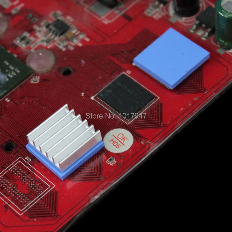 1Pieces Blue 100x100x2mm Computer PC GPU SMD DIP IC Silicone Compound Conductive Thermal Pad 2MM