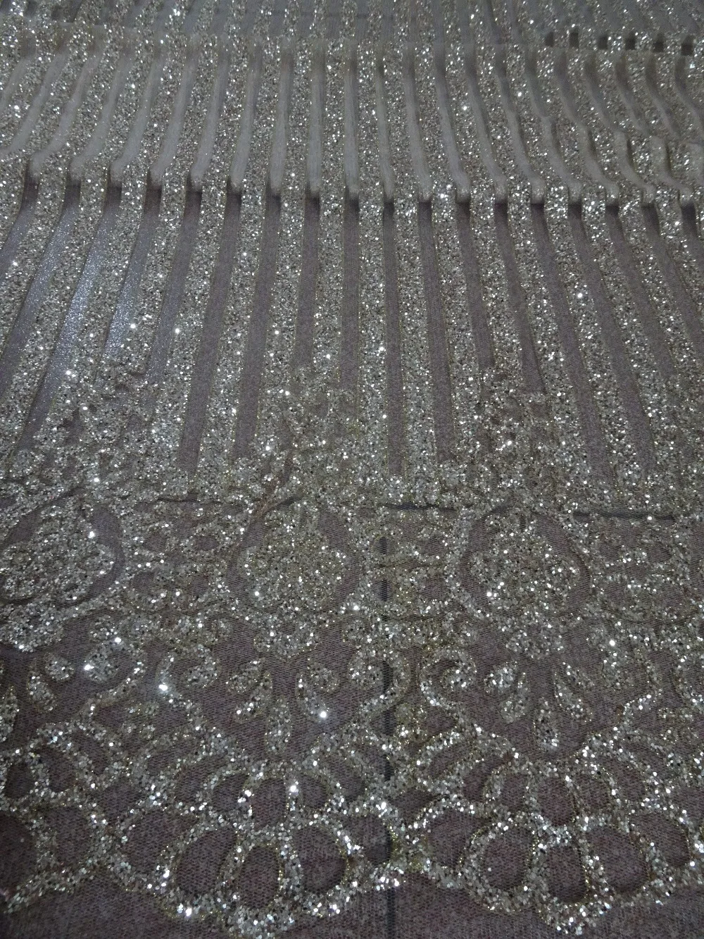 

top sale glued glitter sequins lace fabric 5yards J-42090 african glued glitter tulle mesh fabric