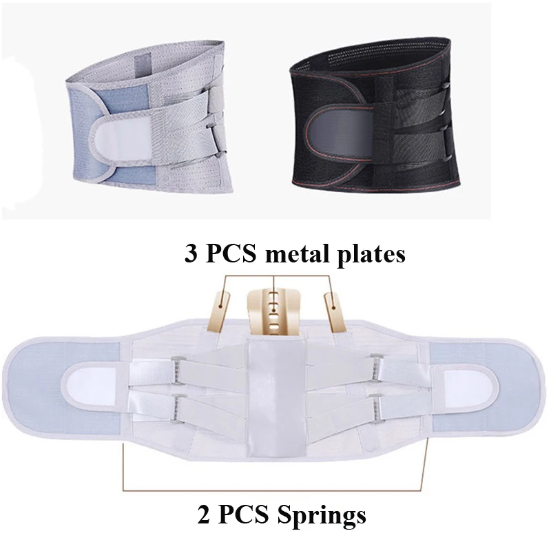 Orthopedic Tourmaline Self-heating Magnetic Steel Plates Waist Support Belt Men Women Lumbar Support Back Brace Belt For Sport