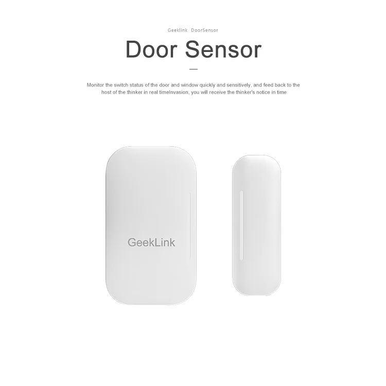 Geeklink Door Sensor Detect Windows Door open/Close Wifi 433mhz RF Remote Real-time Feedback to Thinker Control Via Ios Android