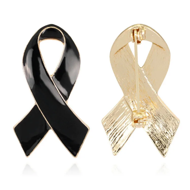 Factory price New designs White Crystal Rhinestone N0.9 Ribbon Brooch Pin For Thailand Funeral Memorial